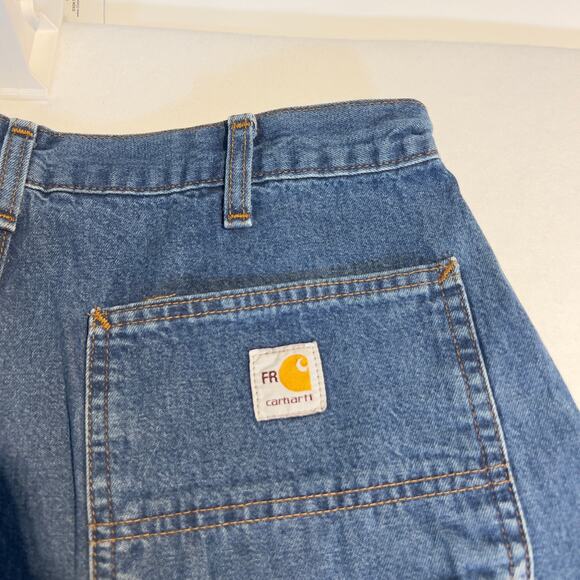 Carhartt FR Denim Jeans Men's 34w x 32L Flame Resistant FRB13 DNM Blue Utility - Picture 16 of 16